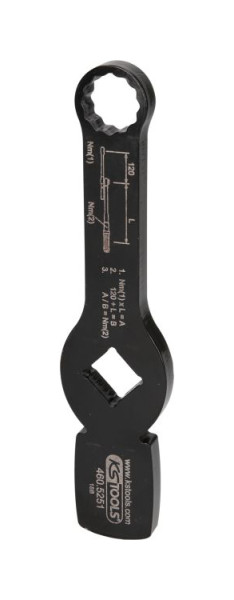 KS Tools Clé à chocs 3/4" à douze pans avec 2 surfaces d'impact, 21 mm, 460.5251