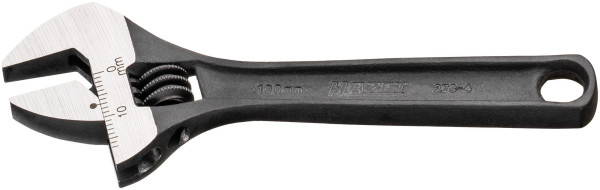 Clé à fourche Hazet, réglable, profil hexagonal extérieur, surface : phosphatée, polie miroir, longueur : 108 mm, plage de serrage : 17 mm, 279-4