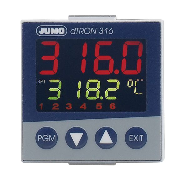 Régulateur compact JUMO avec fonction programme, (48x48 mm), sortie analogique, AC 110 à 240 V, 00441999