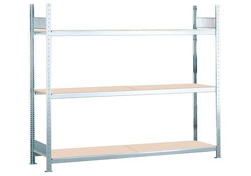 Étagère à grande portée Schulte avec panneaux de particules, champ de base, 3 niveaux de rangement, largeur des compartiments 2500 mm, 2560 x 436 x 2000 mm, 278962