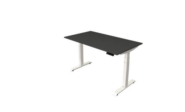 Kerkmann table debout/assise Move 4 nouveau 140 x 80 cm cadre blanc, plateau anthracite, 10091013