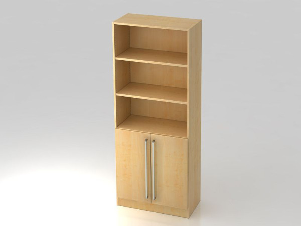 Armoire Hammerbacher 5OH, 2 portes sous le panneau de plinthe, poignée chromée érable/érable, 80x42x200,4 cm (LxPxH), V7700/3/3/CE