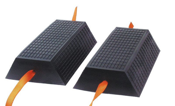 Jeu de blocs en caoutchouc Busching pour plates-formes élévatrices, universel 65 "1 paire", H65xL170xL300mm, 100354