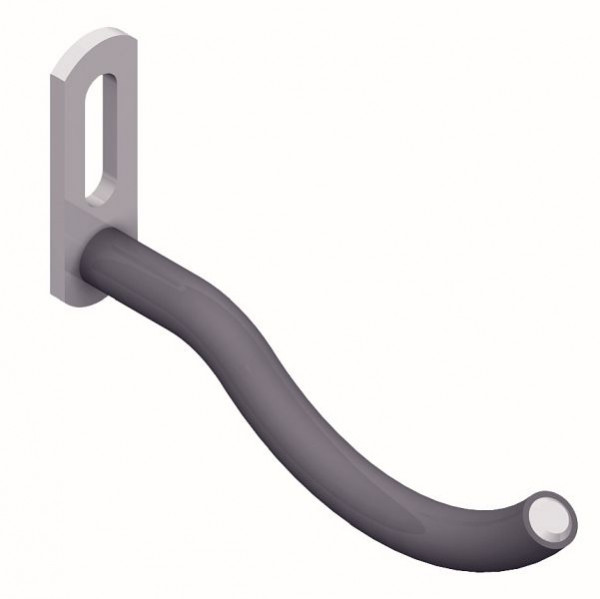 Système d'éléments PORTE-OUTIL COURBÉ, 63x75 mm, GALVANISÉ, UE: 10 pièces, 11406-00000