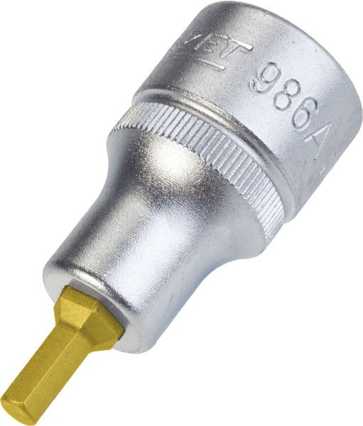 Douille de tournevis Hazet, carré creux 12,5 mm (1/2"), profil de douille hexagonale, 3/16", 986A-3/16