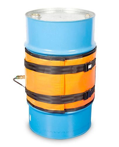 Enveloppe chauffante DENIOS pour fûts de 120 l, protection antidéflagrante T4, 1400 - 1650 mm, 150 watts, 280-711