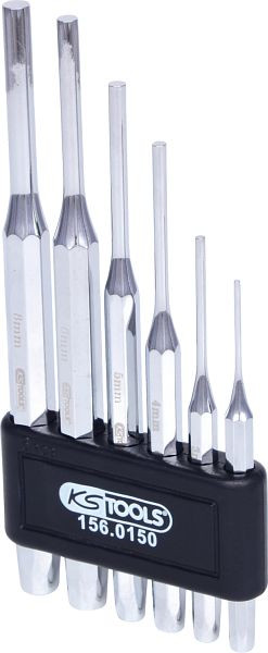 KS Tools jeu de chasse-goupilles, chromé brillant, 6 pièces, 156.0150
