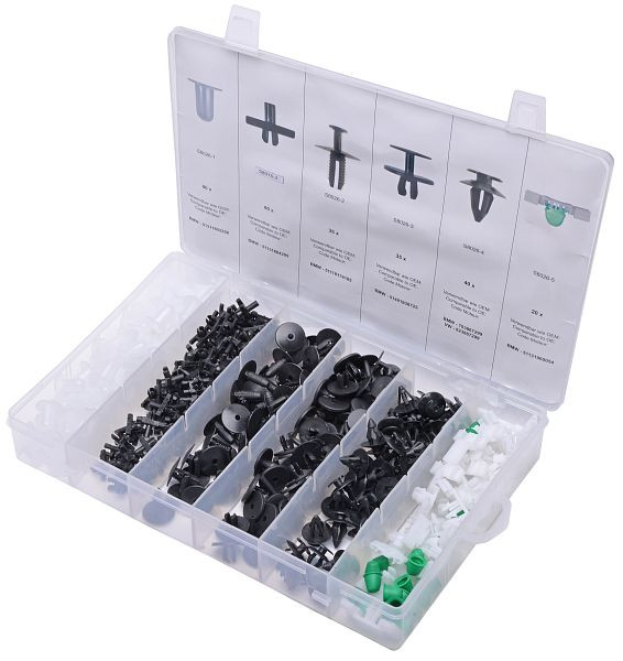 Assortiment de clips de fixation SW-Stahl, BMW, 290 pièces, S8026