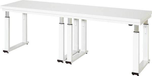 Etabli RAU série adlatus 600, L2500 x P700 x H740-1140 mm, plan de travail avec revêtement en stratifié dur (HPL), épaisseur 40 mm, 08-WB-250-070-H