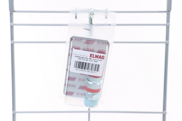 Raccord en acier ELMAG JWL série 520, DN 7, 8, AG 1/2' BSP1 pièce - SB, 46282