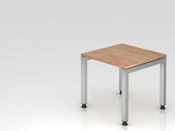 Bureau Hammerbacher pied U carré 80x80cm noyer, forme rectangulaire, plateau flottant, VJS08/N/S