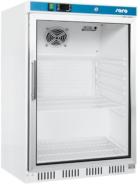 Réfrigérateur de conservation Saro avec porte vitrée - modèle blanc HK 200 GD, 323-4030
