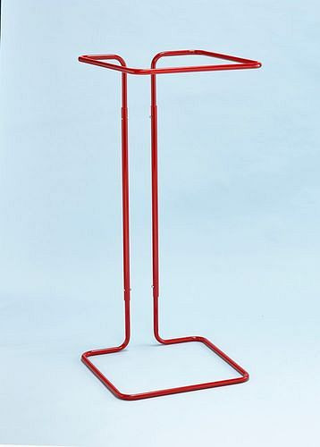 Support sac poubelle DENIOS 400 litres, dispositif debout, rouge, 265-640