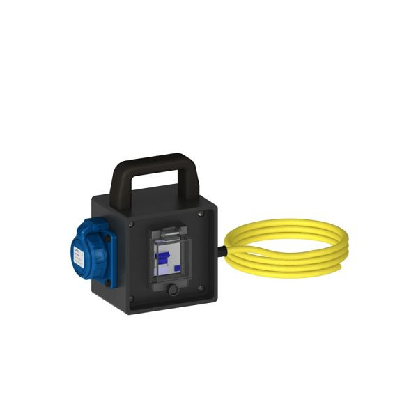 ELSPRO mobiler Sicherheitsverteiler ESSEN, 1 Schuko IP 66/68, 1010016