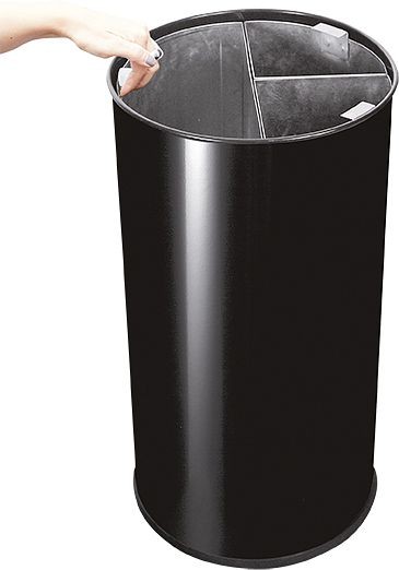 Poubelle Orgavente 60, HxØ 670x355 mm, Noir, WB-1271-BLA