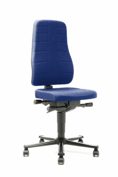 bimos All-In-One Highline avec roues et revêtement en tissu, bleu, hauteur d'assise 450-600 mm, 9643-6802