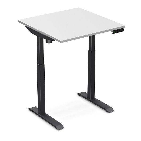 Bureau assis-debout Worktrainer StudyDesk (noir / gris 80 x 80 cm), StD-s-blk-gry
