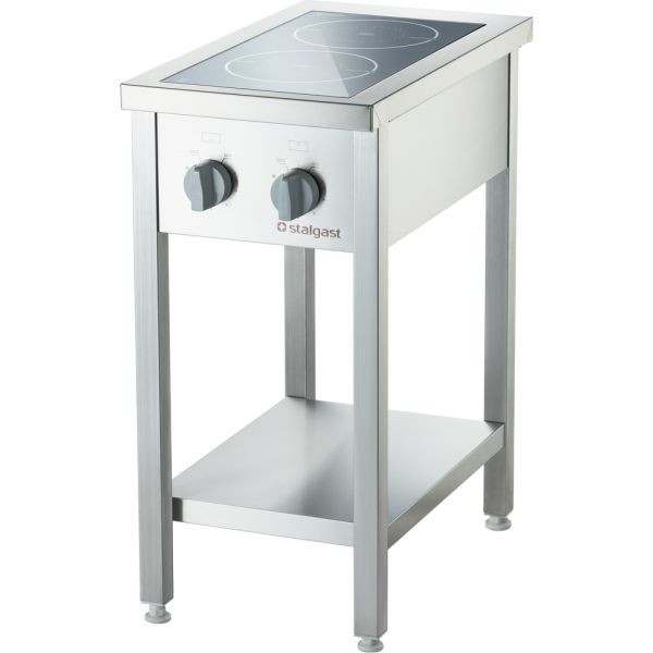 Cuisinière à induction en acier inoxydable Stalgast série 700 - 2 brûleurs (2x3,5), FS400107S