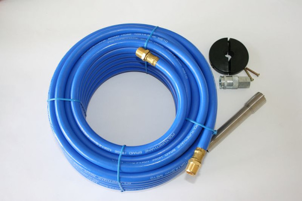 ELMAG Tuyau PU 10x15mm / 15m pour 'ROLL AIR MAJOR 15'1 x AG 3/8' pressé en permanence, 1 côté sans raccord, 9402105