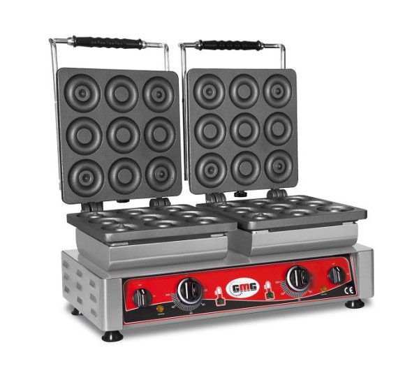 Gaufrier GMG Donato, 2x (9x 8 cm x 1,4 cm/2,8 cm), plaque de cuisson interchangeable, très facile à monter, 50° à 300°C, facile à nettoyer, WE-29