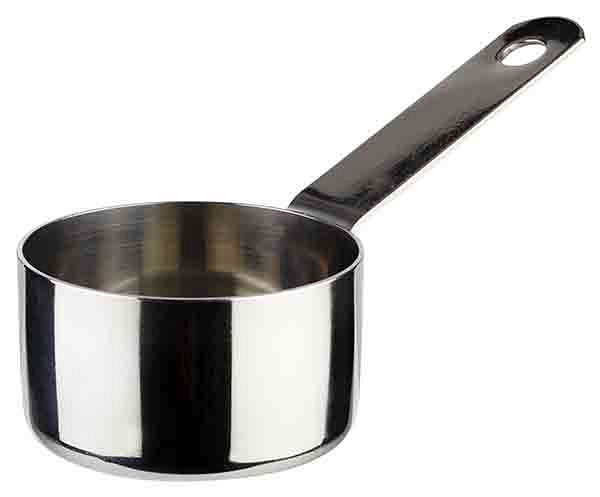Casserole / faitout APS, Ø 5 cm, hauteur : 3 cm, inox, 0,07 litre, anse : 6 cm, 40642