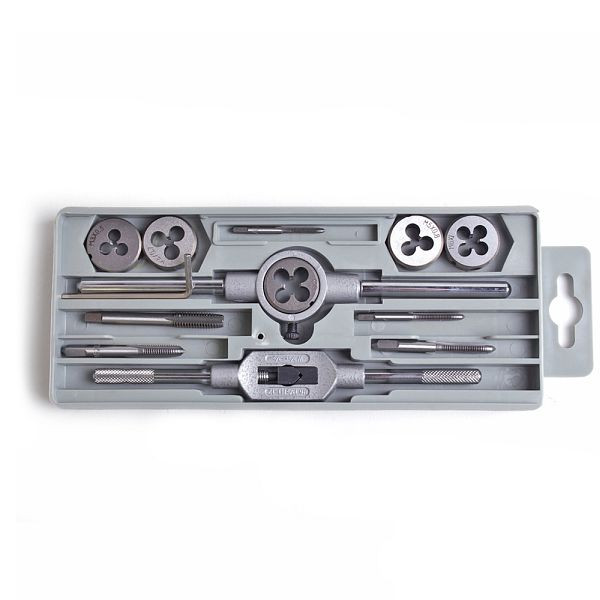 Assortiment de filetage GSR 13 pièces filetage métrique M3 - M8 acier à outils, 00706010