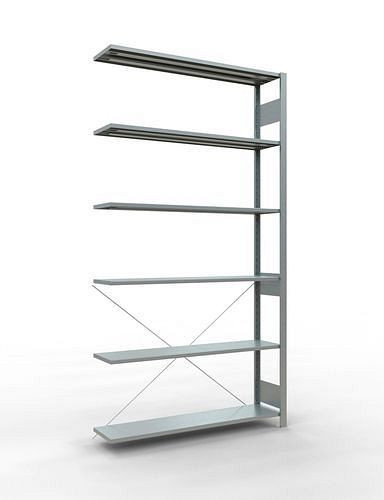 Rayonnage à étagères Schulte, panneau supplémentaire, 6 niveaux de rangement, traverse, charge du compartiment 150 kg, 1306 x 336 x 2500 mm, 278710