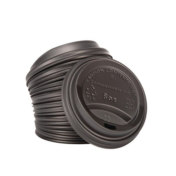 Couvercle compostable Fiesta Green pour gobelets boissons chaudes 22,5cl 1000 pièces, DS052