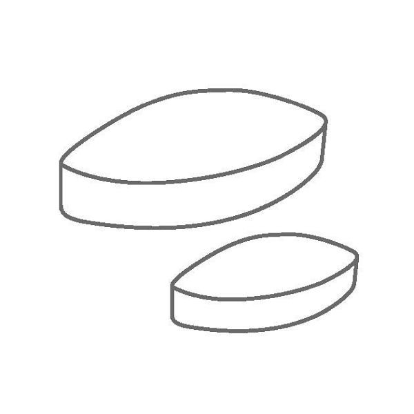 Barreaux d'agitation magnétiques IKA, ellipse, 25 x 12 mm, jeu FLON® 25, UE : 5 pièces, barreaux magnétiques ellipse revêtus de PTFE, 0004494800