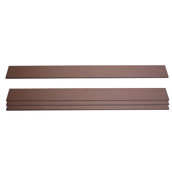 Mendler lot de 4 lames pour brise-vue WPC Sarthe, planches coupe-vent, environ 1 m², 180cm, marron, 2x76232