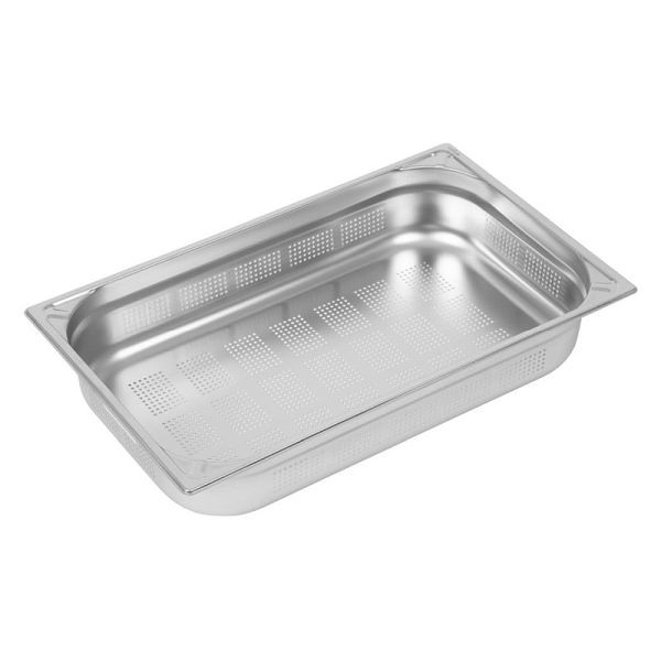 Vogue Récipient GN perforé durable 1/1 en acier inoxydable 100 mm, DW462