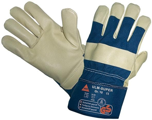 Hase Safety ULM - SUPER, gants de sécurité à 5 branches en cuir pleine fleur, taille : 6, UE : 12 paires, 205200-6