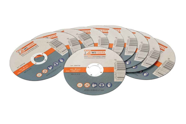 Disque à tronçonner Holzmann 125*22,23 1mm, paquet de 10, WS125TS