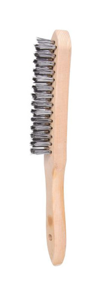 KS Tools Brosse métallique manuelle en acier inoxydable 3 rangées, 290 mm, 201.2310