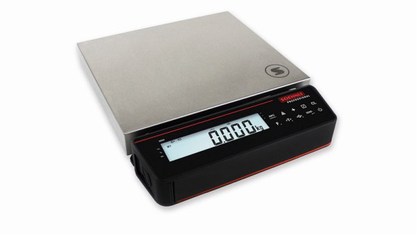 Balance compacte Soehnle étalonnable, deux plages, charge maximale : 30/60 kg, incréments de chiffres : 10/20 g, 520 x 400 mm, IP67, acier inoxydable, 7172.15.110