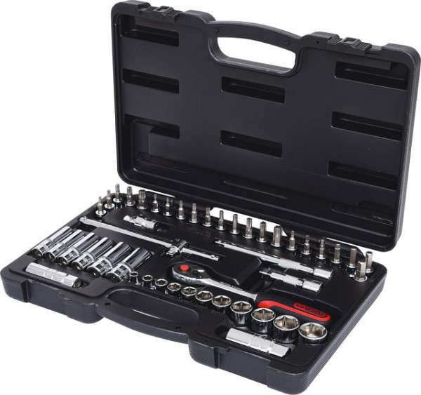 KS Tools Jeu de clés à douilles 3/8" CHROMEplus, 46 pièces, 918.0846