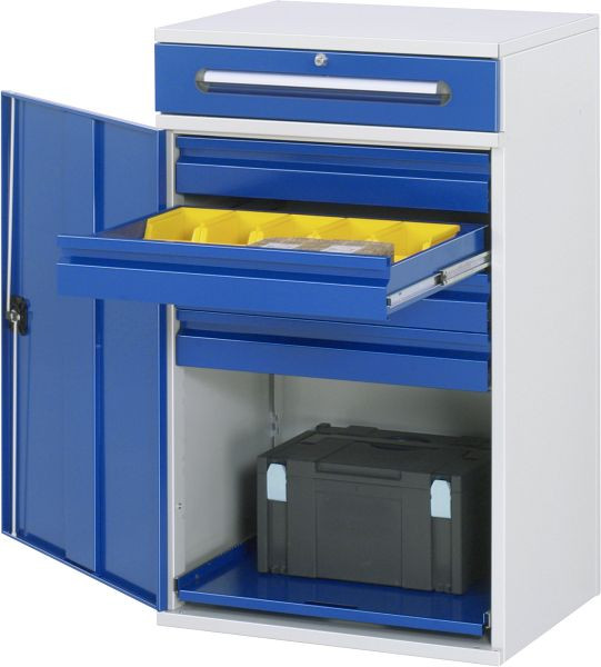 Bureau debout avec armoire latérale RAU, 4x tiroir intérieur, 650x1060x520 mm, 07-650-M33.11