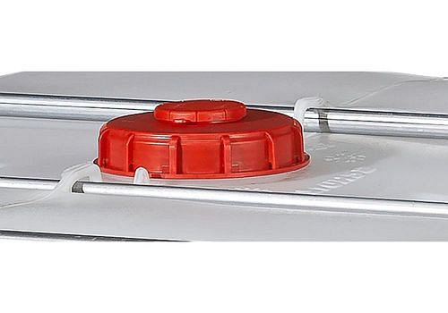 Bouchon à vis DENIOS NW 150, plus ouverture G2", rouge, pour IBC et PolyMove, 214-377