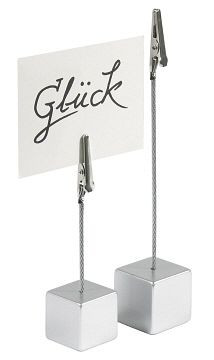 Porte-cartes Contacto cube 16 cm avec pince crocodile, 1068/160