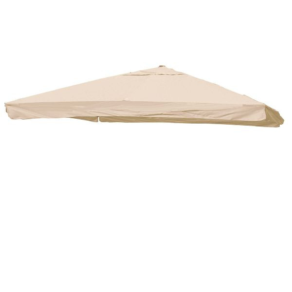 Housse de remplacement Mendler pour parapluie de feux de circulation de luxe HWC-A96 avec rabat, housse de parapluie, 3,5x3,5m (Ø4,95m) polyester 4kg, crème, 70125
