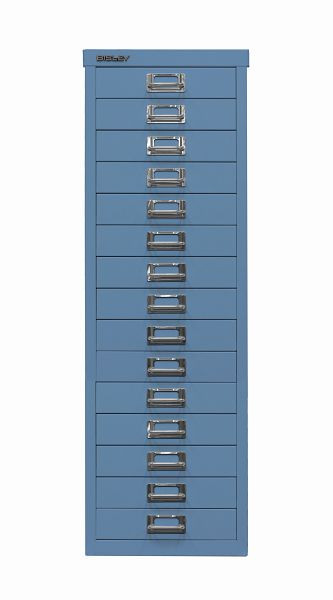 Bisley MultiDrawer™, série 39, DIN A4, 15 tiroirs, bleu, L3915605