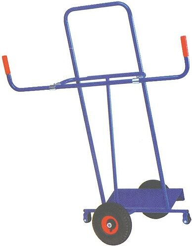Chariot à plaques MMXX, 1 essieu, capacité de charge 350 kg, roues en caoutchouc plein, 77877
