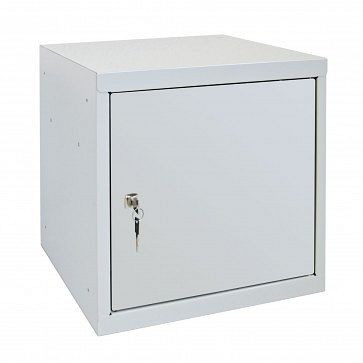 Serrure à cylindre pour casier d'objets de valeur ADB, dimensions du corps LxlxH 400x400x400 mm, couleur du corps : gris, RAL 7035/7035, 41200