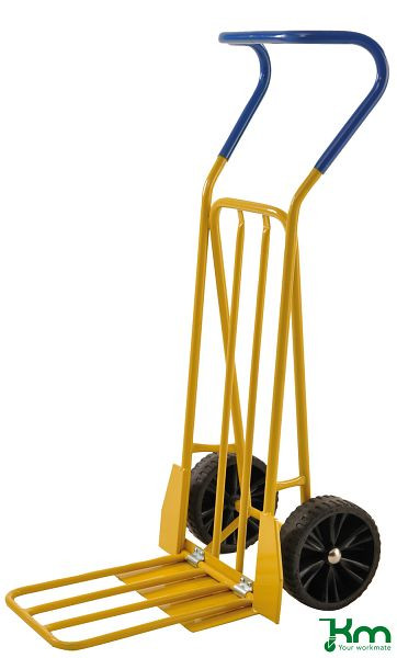 Kongamek Baggage & diable 780 x 560 x 1320 mm, Jaune, 2 roulettes fixes, KM104-HPL