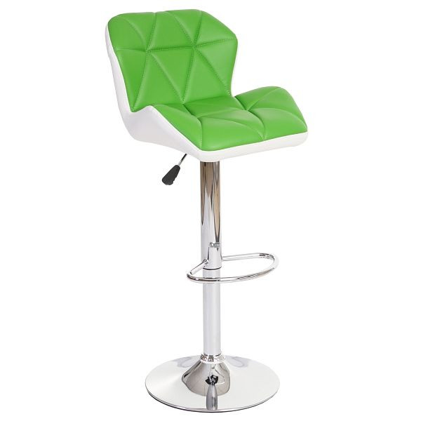 Mendler set de 2 tabourets de bar HWC-A92, tabouret de bar tabouret de bar, similicuir réglable en hauteur, vert, 49158