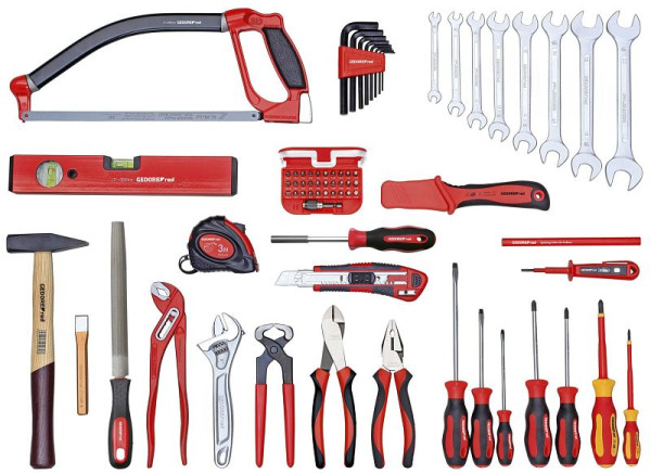 GEDORE jeu d'outils rouge BASE en vrac 72 pièces, 3301627