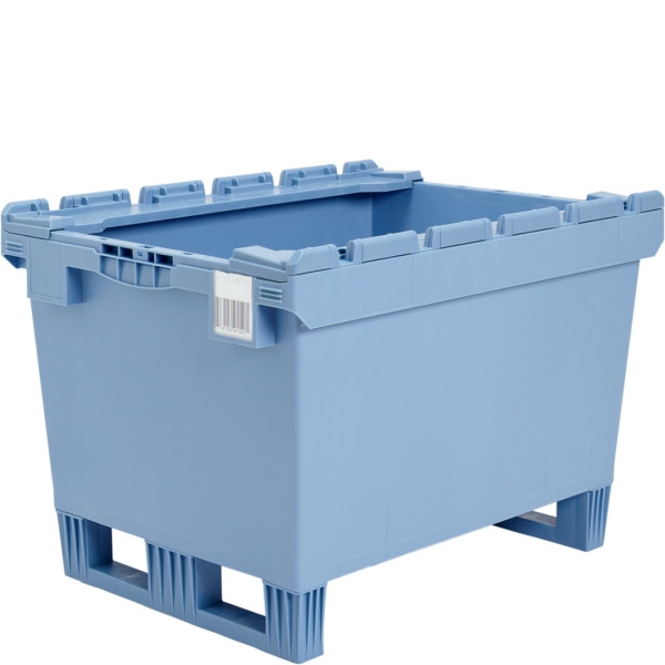 BITO conteneur réutilisable MB cover/bar/skid /MBB86421RKufe 800x600x423 dove blue, bar strié bottom skid, C0402-0053