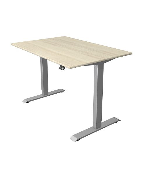 Table compacte Kerkmann L 1200 x P 800 mm, réglable en hauteur électriquement de 740 à 1230 mm, érable, 10226750