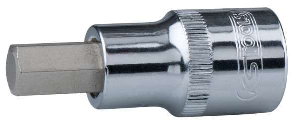 KS Tools Douille à embout 1/2" CHROMEplus à six pans creux, courte, 8 mm, 918.1608