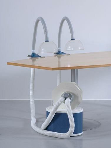 Ventilateur d'extraction DENIOS AV 1000 avec élément filtrant, 2 bras d'extraction, capot sphérique inclus, 241-402